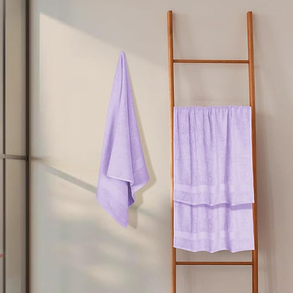 GLAMBURG Premium Cotton 4 Pack Bath Towel Set