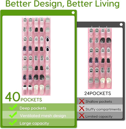 Unjumbly Over the Door Shoe Organizer