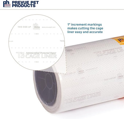 Prevue Pet Products T3 Cage Liner - Bird Cage Accessories, 25 Ft Odor Absorbent Protection, Universal Liner for All Birds, Fits Small, Medium, and Large Enclosures, Simplifies Cleaning - Regular Size
