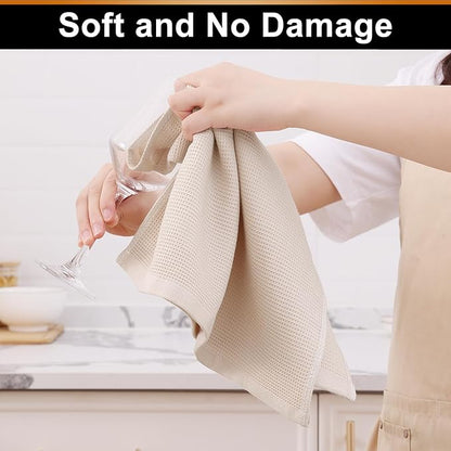 Homaxy 100% Cotton Waffle Weave Kitchen Towels
