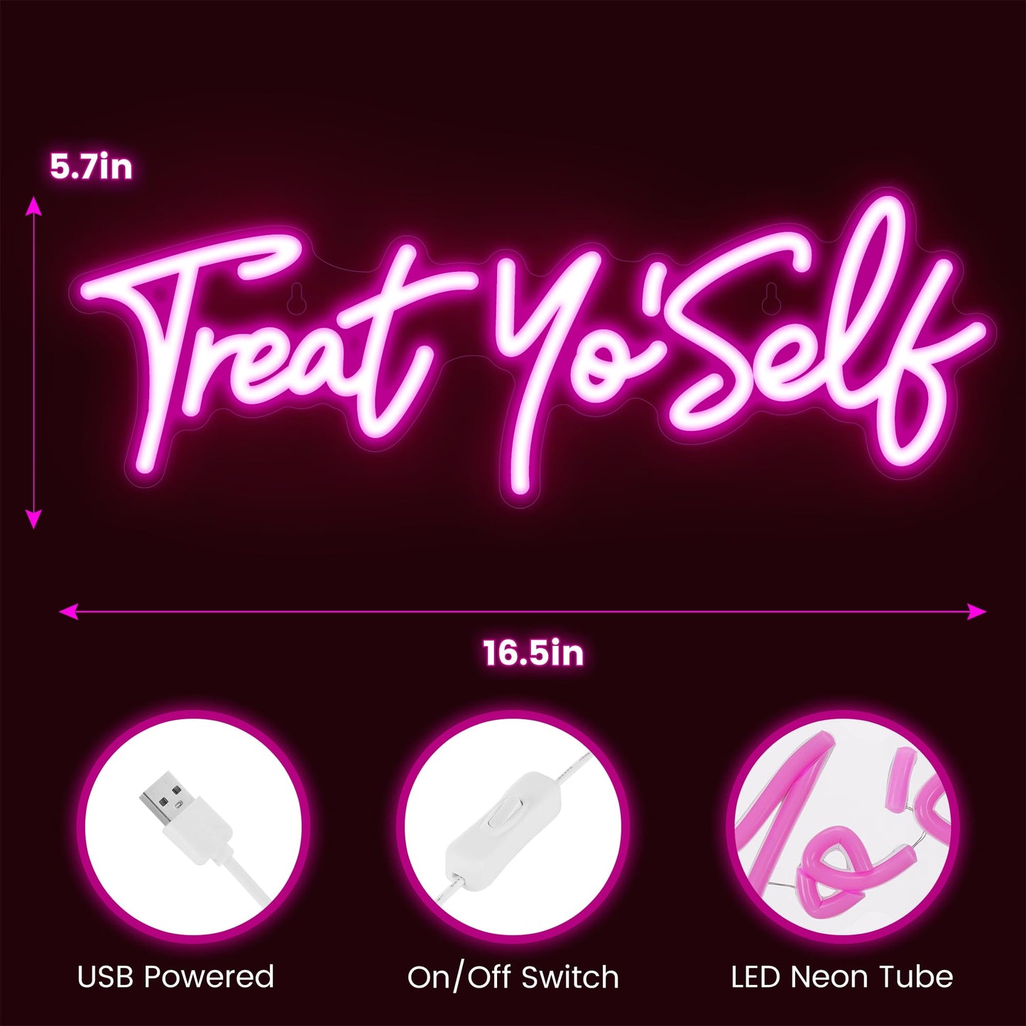 You're Like Really Pretty Neon Sign, Pink Neon Sign for Wall Decor | You're Like Really Pretty Sign for Girls Bedroom, Party, Salon - Best Gifts for Birthday, Christmas