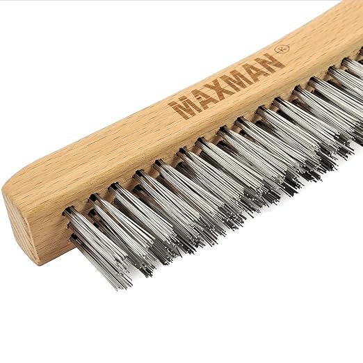 MAXMAN Wire Brush, Heavy Duty Stainless Steel Wire Brushes