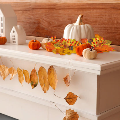 Cinrobiye 178 PCS Mini Fall Wreath Decorations Kits DIY Thanksgiving Maple Leaf Wreath for Front Door Autumn Candle Rings Wreaths Crafts for Garden Indoor Art Wall Hanging Wedding Table Home Decors
