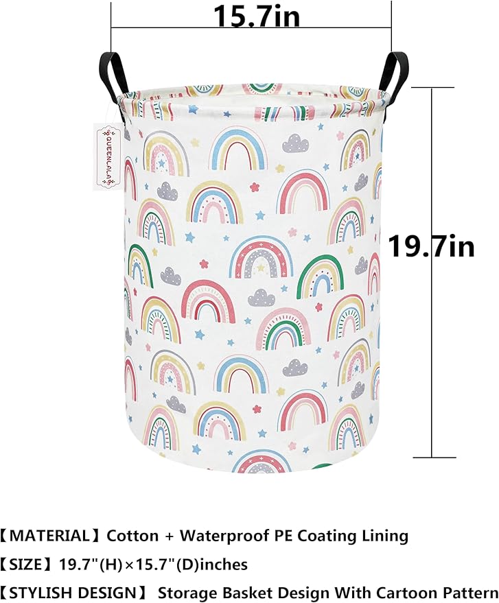 QUEENLALA Large Storage Basket, Laundry Hamper/Bathroom/Home Decor/Collapsible
