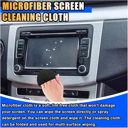 Round Car Touch Screen Cleaner Cloth, Microfiber Cleaning Pad Car Cleaning Wipes
