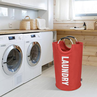 DOKEHOM 90L Large Laundry Basket, Collapsible Laundry Bag, Freestanding Tall