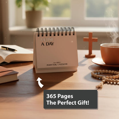 Verse A Day Perpetual Calendar | Enjoy it Year After Year, 365 Christian Verses from the NIV Bible to Inspire Your Daily Devotional, Positive Inspirational Religious Daily Verses for Men & Women