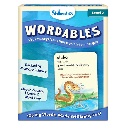 Skillmatics Vocabulary Flash Cards for Kids - Learn 100 Words with Wordplay, Visuals & Soundplay, Educational Gift for Ages 10, 11, 12, & Up, Screen-Free Language Game