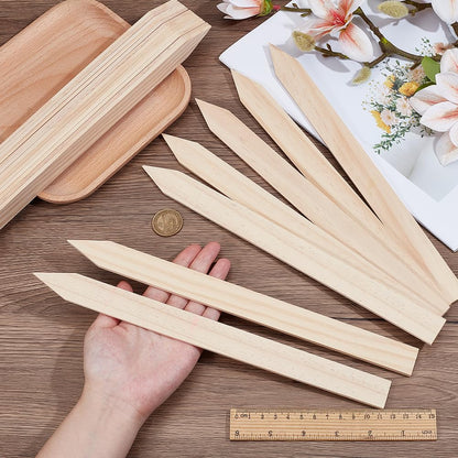 PH PandaHall 20pcs Wooden Garden Stakes 11.8inch Grade and Survey Stakes Wooden Garden and Sign Post Stake for Construction, Gardening, Surveying, Plant Support, Farm Boundaries, Silt Fence