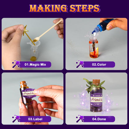 GORISPI Magic Potion Kit for Girls - Fairy Potions Kit 22 Potions Magic Mix Kit for Kids 6 7 8 9 10 12+ Years Mystery Potion Making kit Art Craft Kit Gifts Toys for Christmas Halloween Birthday