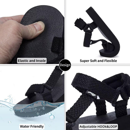 YOCCI Women's Original Sport Sandals Hiking Sandals with Arch Support Yoga Mat Insole Light Weight Outdoor Water Shoes
