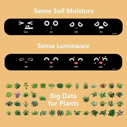 PLANTSIO Smart pet Planter Robot Guidance on Plant Care with Emojis, Adorable Plant Companion with Rich Gesture Interaction, Neat Desk Setup Gift (Green)