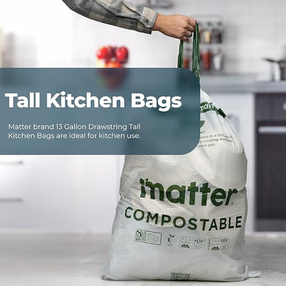 Matter Compostable 13 Gallon Tall Kitchen Trash Bags