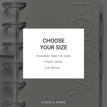 Cloth & Paper FORMA Modular Planner System – Premium Discbound CP Petite Undated Planner with Clear Discs, Covers, Dividers, Today Tab, Stickers & Inserts – Customizable Refillable Planning Organizer
