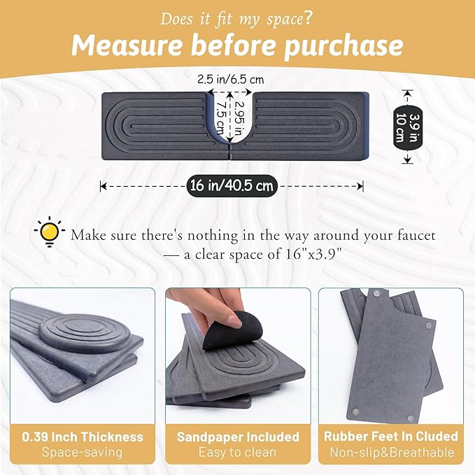 Kitchen Faucet Absorbent Mat