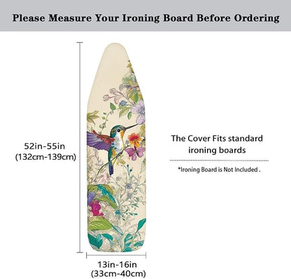 Hummingbird Ironing Board Covers Easy Installation 15x54 Ironing Board Cover