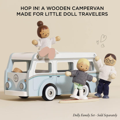 Le Toy Van - Wooden Holiday Campervan with Detachable Surfboard | Suitable for 3 Year Old +