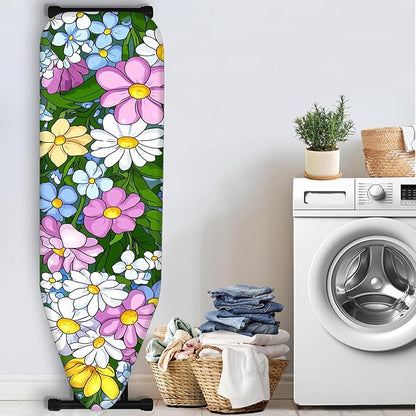 Nuxovilar Colorful Mixed Flowers Ironing Board Cover, This Cover Fits Most