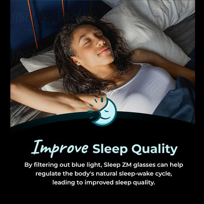 Sleep ZM Clip On 99.9% Orange Blue Light Glasses for Computer, TV, Gaming Use Improve Sleep Quality by Naturally Producing Melatonin for Women and Men