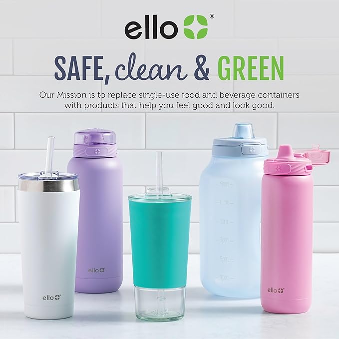 Ello Duraglass 2-Pack 2 Cup Reusable Glass Container Jar