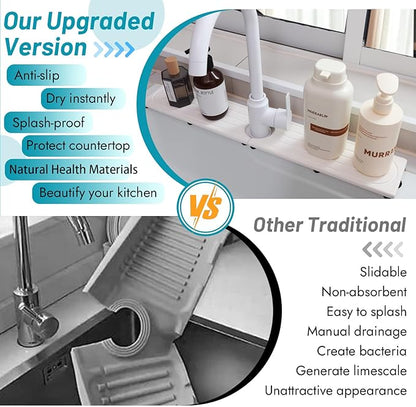 Fast Drying Stone Faucet Mat for Kitchen Sink