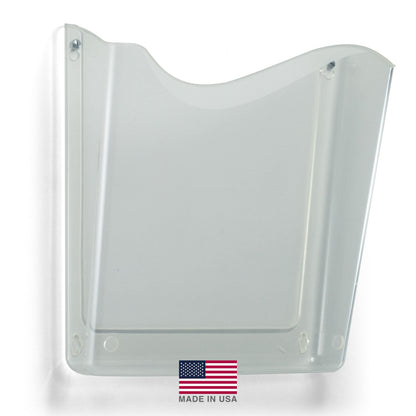 Officemate Vertical Wall File, Letter Size, Durable Unbreakable Plastic Organizer, Mountable Wall or Partition File Holder, Clear (21674)