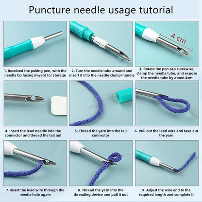 Punch Needle Kit for Beginners, Punch Stitching Kit for Adults, Needle Punch Kits for Adults, Brown Bear in The Forest DIY Embroidery Set for Crafts and Home Décor