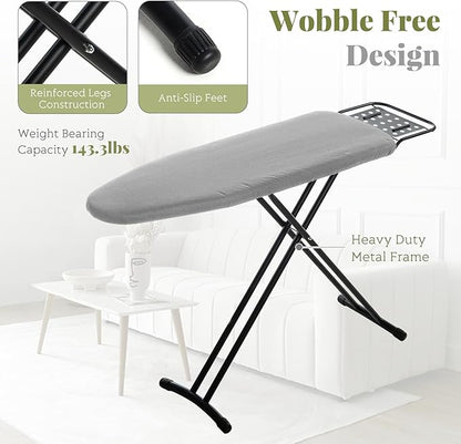 Ironing Board Full Size, RAINHOL 43"x13" Heavy Duty Compact Iron Board