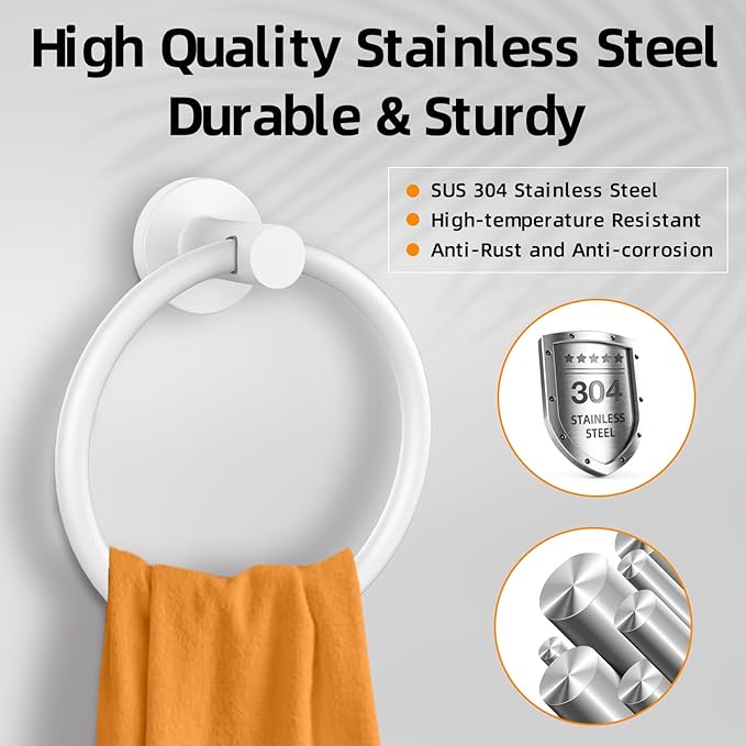 Towel Ring 2Pack, SUS304 Stainless Steel Hand Towel Holder