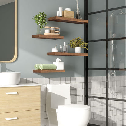 HOOBRO Floating Shelves for Wall and Wire Cube Storage Organizer, Wall Mounted Shelf Set of 2, 9-Cube Shelves, Modular Shelves with Metal Grid, DIY Closet Cabinet, BF40BJ01-BF09CW01