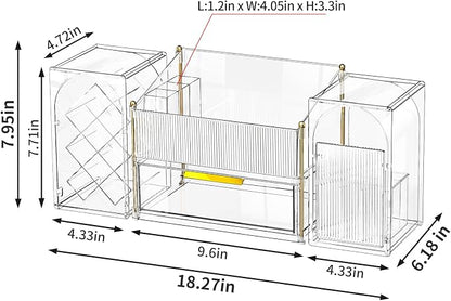 Modular Makeup Organizer, Clear Acrylic Cosmetic Storage Box with Drawer, Vanity Countertop Organizer for Makeup, Skincare and Beauty Accessories – Multiple Styles
