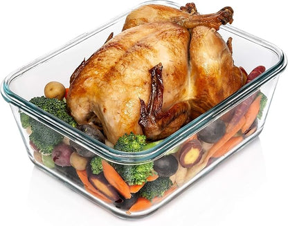 3300 ml/ 112 oz LARGE Glass Food Container