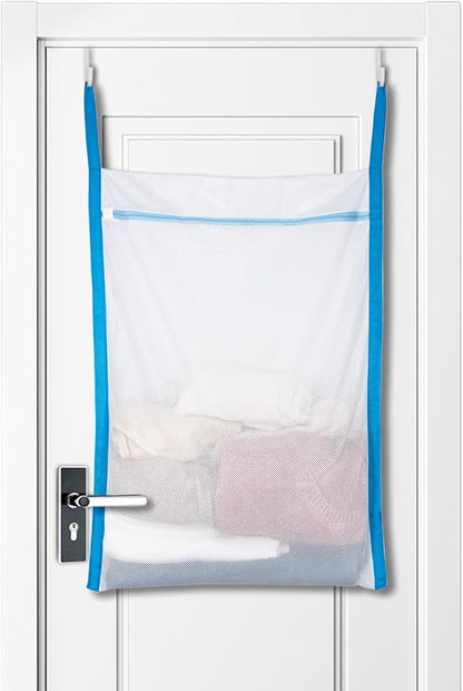 Over Door Large Mesh Laundry Hamper Bag, Washable Laundry Basket