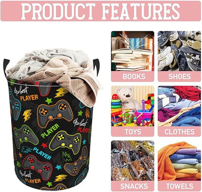 Gaming Joysticks Laundry Hamper Bag