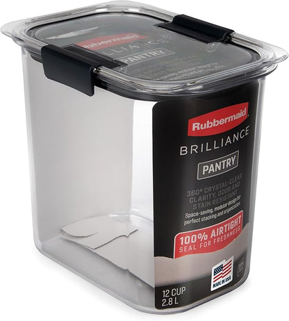Rubbermaid Brilliance 12-Cup Airtight Food Storage Container