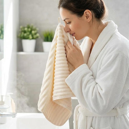 4PCS Beige Microfiber Hand Towels