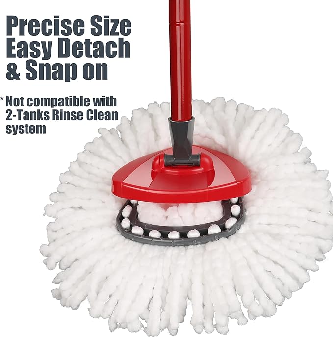2 Pack Mop Replace Head Compatible