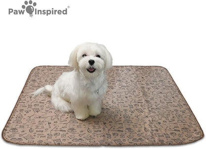 Paw Inspired Washable Pee Pads for Dogs | Reusable Puppy Pads | Waterproof Whelping Pads | Washable Training Pet Pads, Washable Potty Pads Extra Large Sizes (Classic, 32x30" - pattern (2 pack))