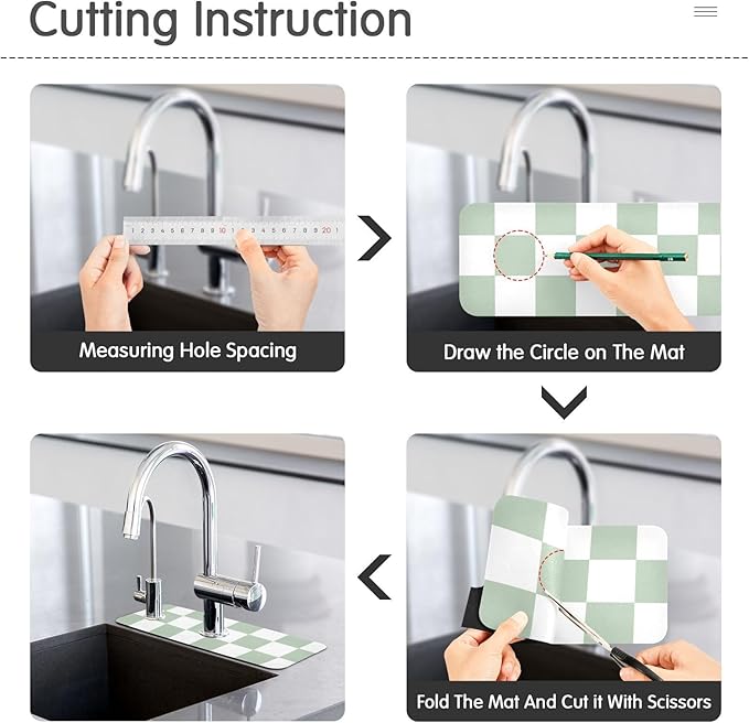 Kitchen Sink Splash Guard 2 PCS 30 Inch Sink Faucet Mat Splash Guard