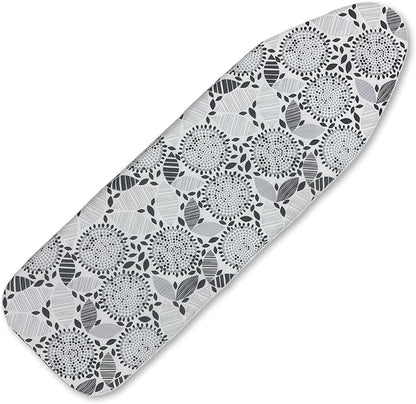 Ironing Board Cover and Pad, Sewn-in Thick Feltpads, Elastic Edge, Fits