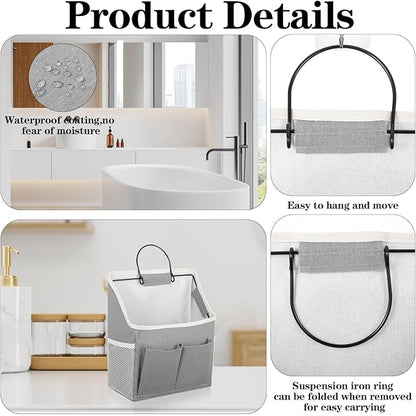 Wall Hanging Storage Bag Cotton Linen Hanging Storage Basket