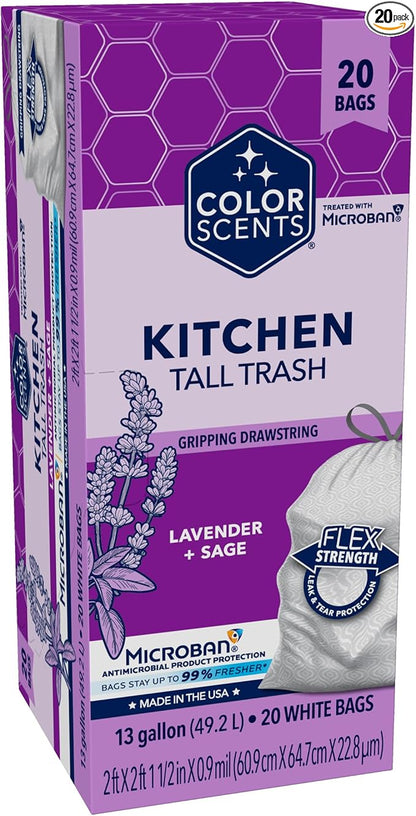 Color Scents Tall Kitchen Trash Bags