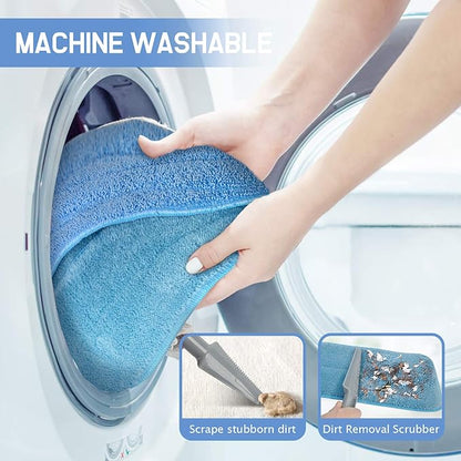 18" Professional Microfiber Mop Floor Cleaning System, Flat Mop