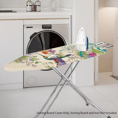Sprowallow Hummingbird Flowers Ironing Board Cover Stain Resistant Standard
