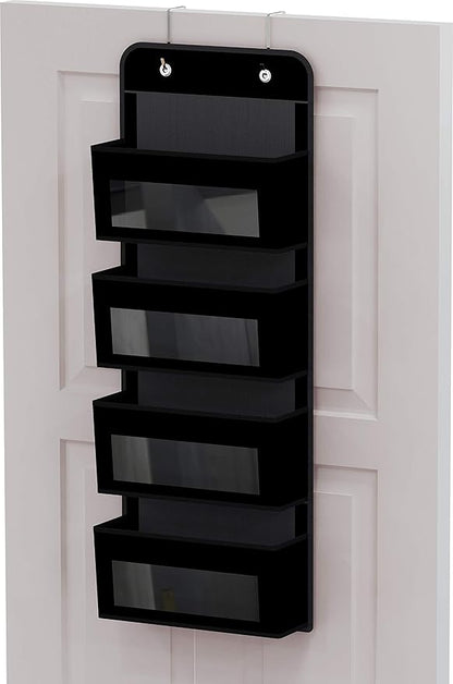 Simple Houseware 4 Clear Window Pocket Over Closet Door Storage Hanging