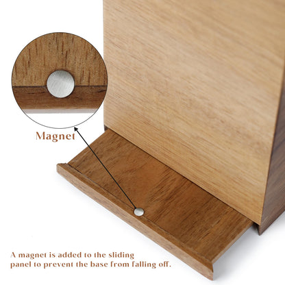 YANGQIHOME Acacia Hand Towel Box Cover Compatible with Kleenex Disposable Paper Hand Towels, Wall Mounted Paper Towel Holders, Hand Towel Holder for Bathroom, Car, Tabletop