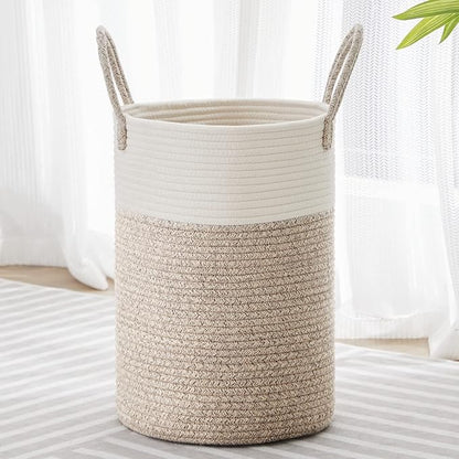VIPOSCO Tall Laundry Hamper, Woven Rope Storage Basket