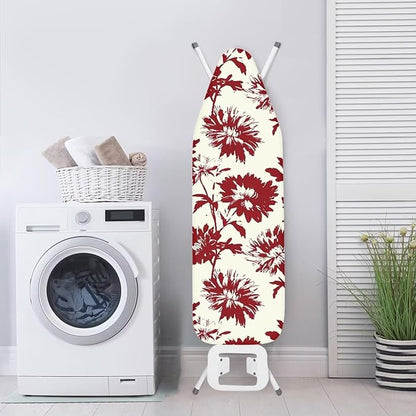 Retro Flower Ironing Board Cover Pad Cover Standard Size Soft Fabric Scorch