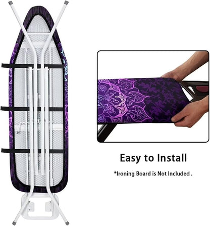 Home Ironing Board Cover, Boho Flower Heat Reflective Tie-Dye Ironing Board