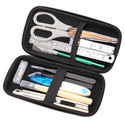 MILUSONG 9-in-1 Portable Tools Set Includes Scissors, Utility Knife, Craft Knife, Ruler, Tape Measure, Sewing Scissors, Tweezers DIY Tool Kit for The Household, Office